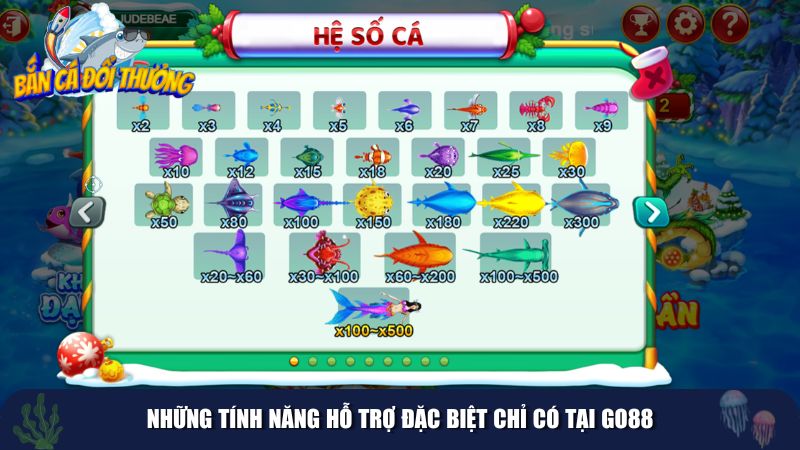 Các tình năng bổ trợ luôn đồng hành cùng người chơi