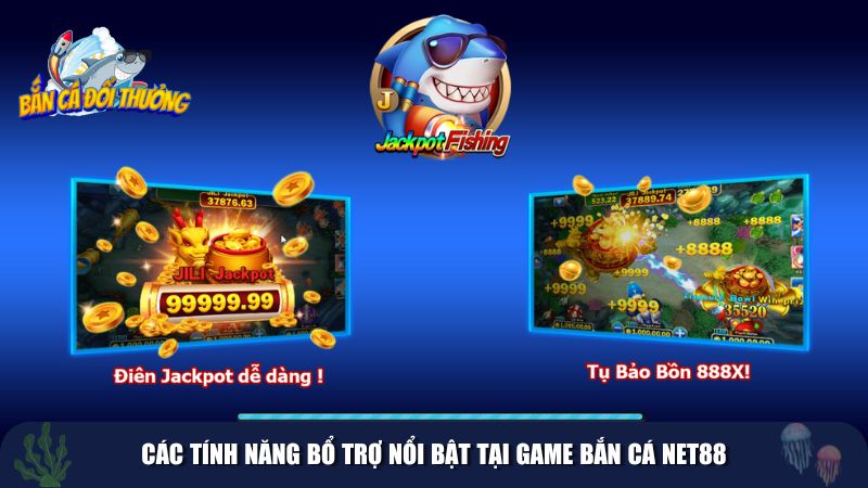 Nhiều tính năng bổ trợ nổi bật tại bắn cá NET88