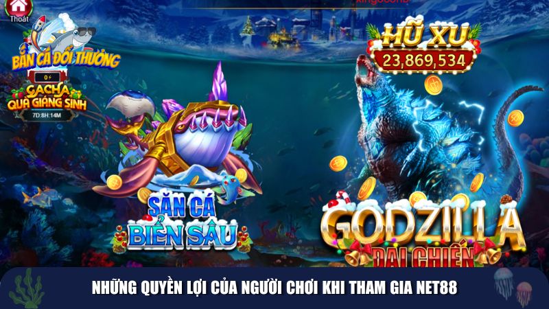 Vô vàn quyền lợi cho người chơi khi tham gia NET88